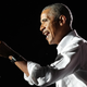 Former President Barack Obama speaks in support of Democratic presidential nominee Joe Biden during a drive-in rally on November 02, 2020.